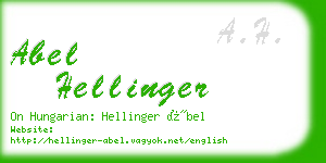 abel hellinger business card